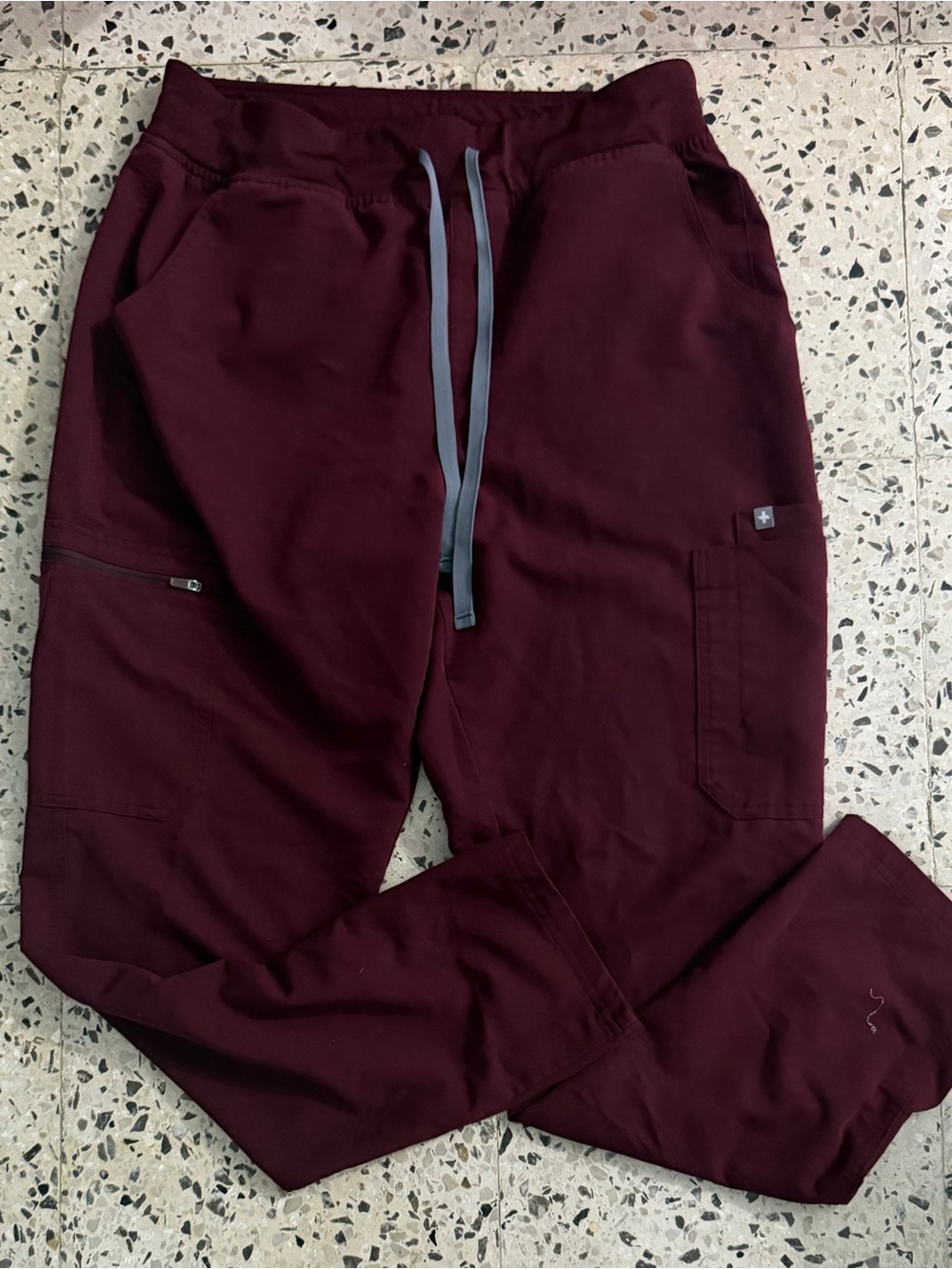 Casual Cargo Pants in Deep Burgundy